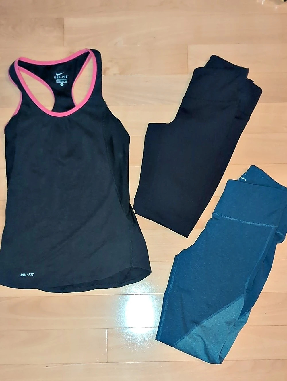Activewear Bundle - Nike Racerback Tank Top And Two Leggings